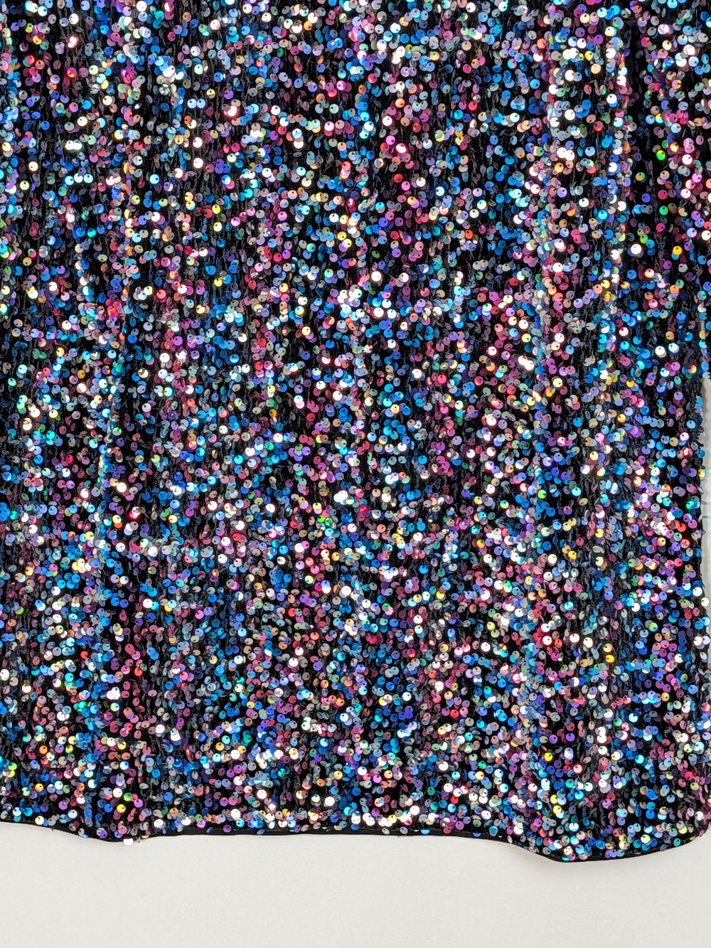 Anthropologie Sparkling Multicolor Sequin Sweatshirt Mini Dress - Picture 9 of 15